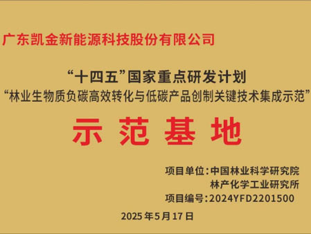 林业生物质负碳高效转化与低碳产品创制关键技术集成示范项目